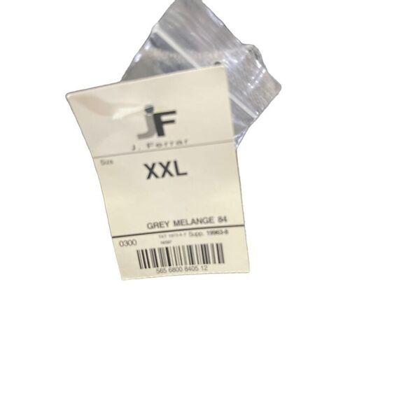 New J Ferrar Men's Gray Collared Long Sleeve Cotton Pullover Sweater Size 2XL - Picture 3 of 10